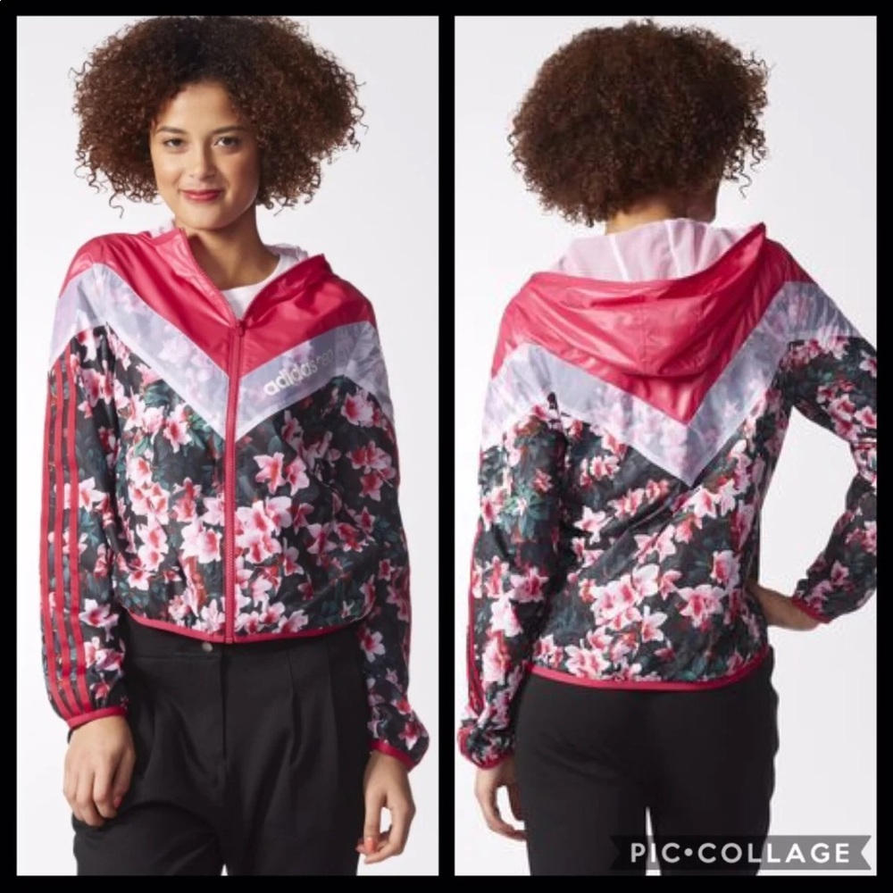 Adidas Neo Floral Windbreaker Jacket